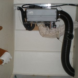 Heater exhaust installed