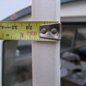 Door thinkness.  3/4".
Wish I had shot this a bit more straight on, but I double checked the width.