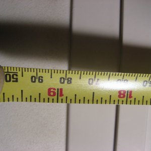 Overall window width (not cutout) is 18 7/8"