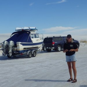Carpy in the White Sands Nat'l Monument, New Mexico