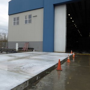 First half of slab replacement now complete and curing.