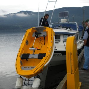 Portland Pudgy retrieval process.
Greg aboard Aurelia.