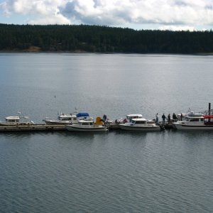 The Brats on a calm Sequim Bay