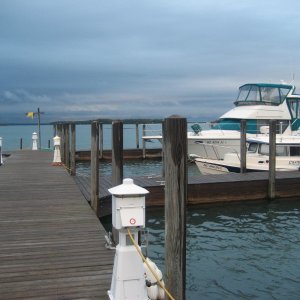 Media 'Secure mooring in Drummond Island Yacht Haven. A very accomodating marina.' in album 'Rental Cabin, Drummond Island Resort and Conference Center. Resort built and previously owned by Tom Monihan of Domino's Pizza. A very nice spot'
