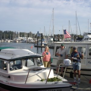 CAPITAL SEA is christened.
Owners Kathleen & Steve