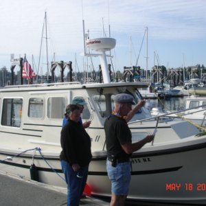 KINGFISHER II
Christening of the new
Rosborough, owned by
Merv and Kathy