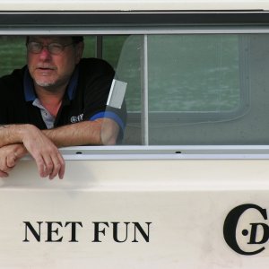 Les in his new toy captured on our way home from FH