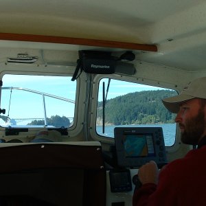 Sea trial with Les in Cornet Bay