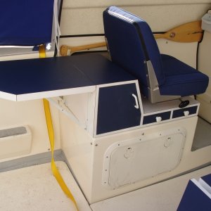 boat;comp 041
New cabinets, added storage and raised the seats