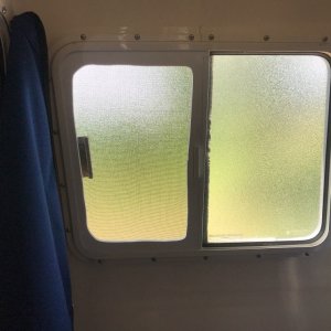 Media 'Finished product installed.' in album 'Screen Frames for aft windows'