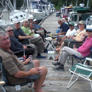 On the dock at Princess Louisa Inlet.