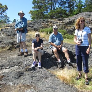 Media 'We made it up Pender Hill! Ian, Jackie (Sea Sprite) Martin, Andrea (Nomad)' in album 'Arrival at Pender Harbour'