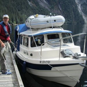 Media 'George (and Carolyn) arriving at PLI in Kerri On' in album 'Arrival at Pender Harbour'
