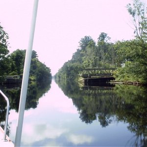 Old bridge across canal