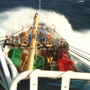 CGC Mariposa u/w in Atlantic enroute San Juan in 1990