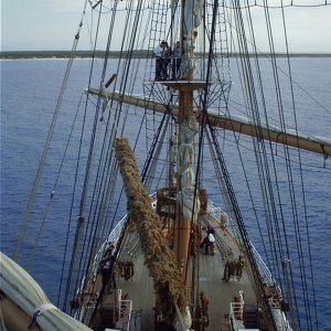 Media 'Aloft in the rigging of CGC EAGLE in Bahamas 2004' in album '82' CGC POINT SWIFT from CGC POINT THATCHER in 1985'