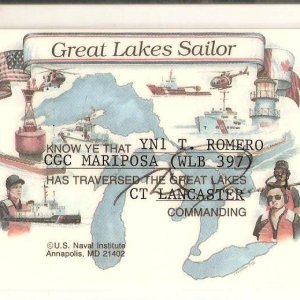 My Great Lakes sailor card