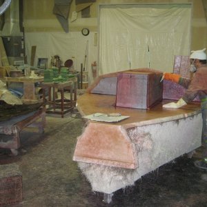 22\' Cruiser vberth being laminated