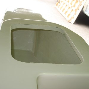 Starboard battery access, new size hatch cutout