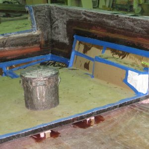 Another shot of the liner showing the fore and aft supports that I use