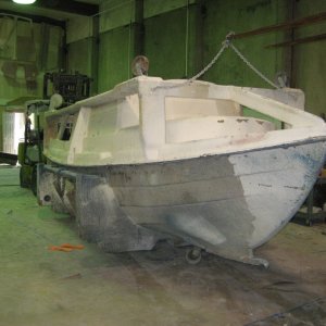 Both the deck and hull molds together so that we can glass the deck to hull joint