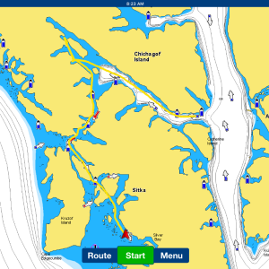 Tracks Chatham Strait where we saw Orcas to Hoonah Sound & then Sitka