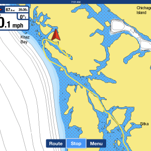 Tracks.  Sitka to Falcon Arm anchorage