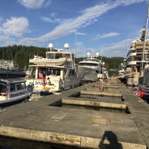 Docked near the mega cruisers at Auke Bay