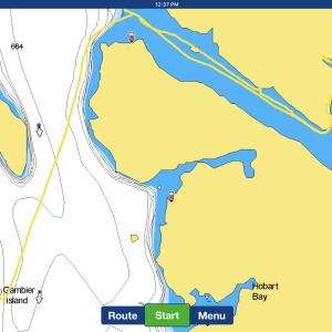 Tracks from Gambier Bay anchorage to Fords Terror anchorage