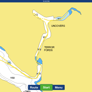 Tracks Fords Terror.  This chart & others show very little detail on how to passage safely.