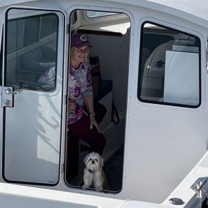 Media 'Berni and Willow patiently waiting for me.' in album 'Willows home. When not on the water.'