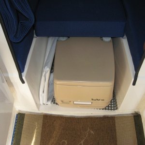 Media 'vee berth gap' in album 'vinyl house soffit cut to fit under cushion for 3/8 air space'