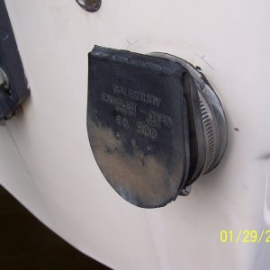 The old rubber flappers had warped allowing water back into the cockpit area, so I decided to replace them with Rabud ball scuppers.