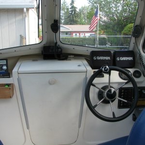 Original configuration of the helm on my 16' C-Dory