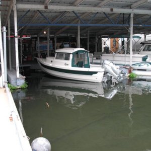 She is in the water!  Our brand new baby gets wet!  Sportscraft Marina - Oregon City