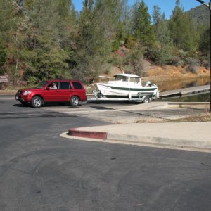 Whiskeytown Lake launch. Today will get better with those trim tabs...