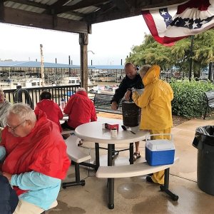 Potluck at Alton Marina.