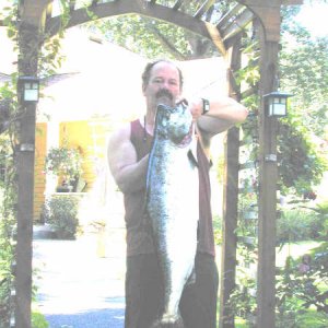 Craig's 40 lb Salmon from Umatila reef, 2003.