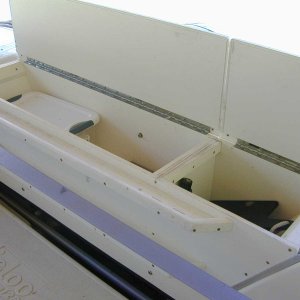 (Mason C. Bailey) 
Closer view of storage box with lids open.