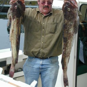 (Mason C. Bailey) Neah Bay Trip 5/10/05
Nice Lings caught at 72 Square, ~40 miles off shore of Tatosh Island.  5/12/05.