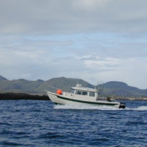 One of the three C-Dory's I saw at Neah Bay for the halibut openor.   Who are you?  I only ended up with 2 of the 3 boats in pictures.