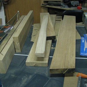 Milled Oak for the Rocking Chair above 2-2-10