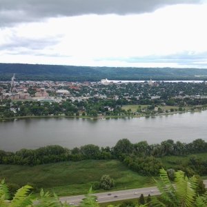 The beautiful city of Winona, MN as seen from Garvin Heights lookout