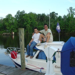 The Captain & Mate of Litl' Tug