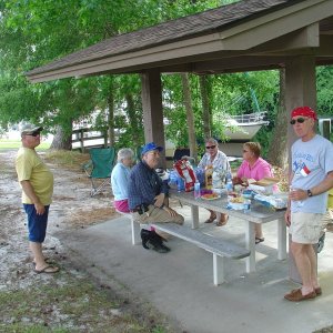 The Crew relaxing at the Visitor Center