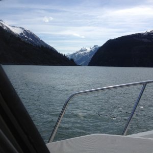 Narrow inlets on approach to Dawes Glacier