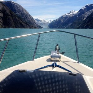 Narrow passage on way to Dawes Glacier