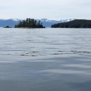 Round Islet and Harbor Island outbound from Endicott Arm
