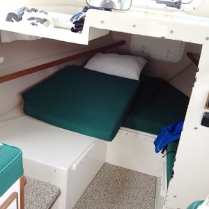 Media 'Widening the V-berth opening in the bulkhead proved much easier than we expected.' in album 'It was easier to work on Muse at ground level in our favorite boat yard.'