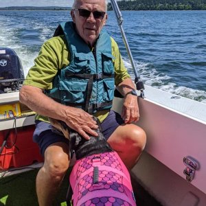 lola and dad boat